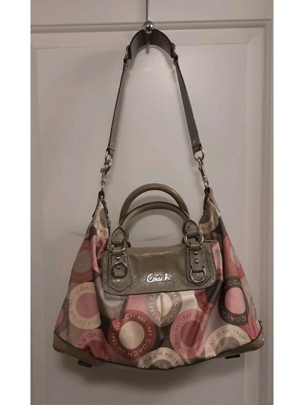 Womans Coach Purse F-15448 Satchel Handbag Pockets Label READ - Picture 1 of 13